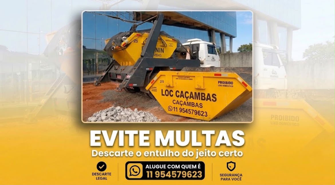 Evite multas descartando o entulho do jeito certo